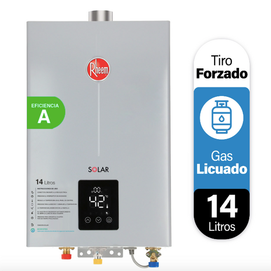 Calefont 14 Litros Tiraje Forzado Gas Licuado - Rheem