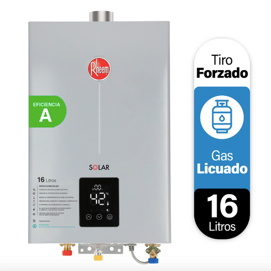 Calefont 16 Litros Tiro Forzado Gas Licuado - Rheem