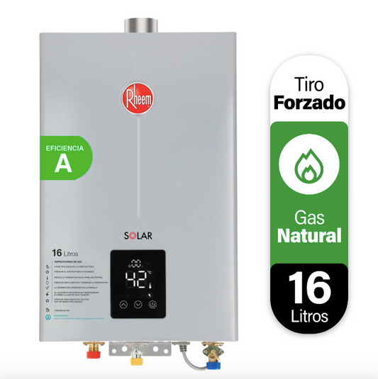 Calefont 16 Litros Tiraje Forzado Gas Natural - Rheem