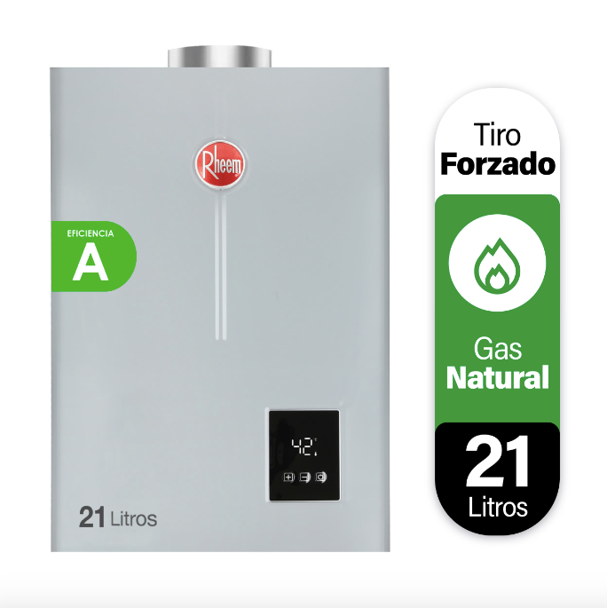Calefont 21 Litros Tiraje Forzado Gas Natural - Rheem