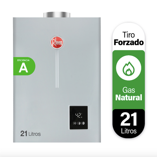 Calefont 21 Litros Tiraje Forzado Gas Natural - Rheem